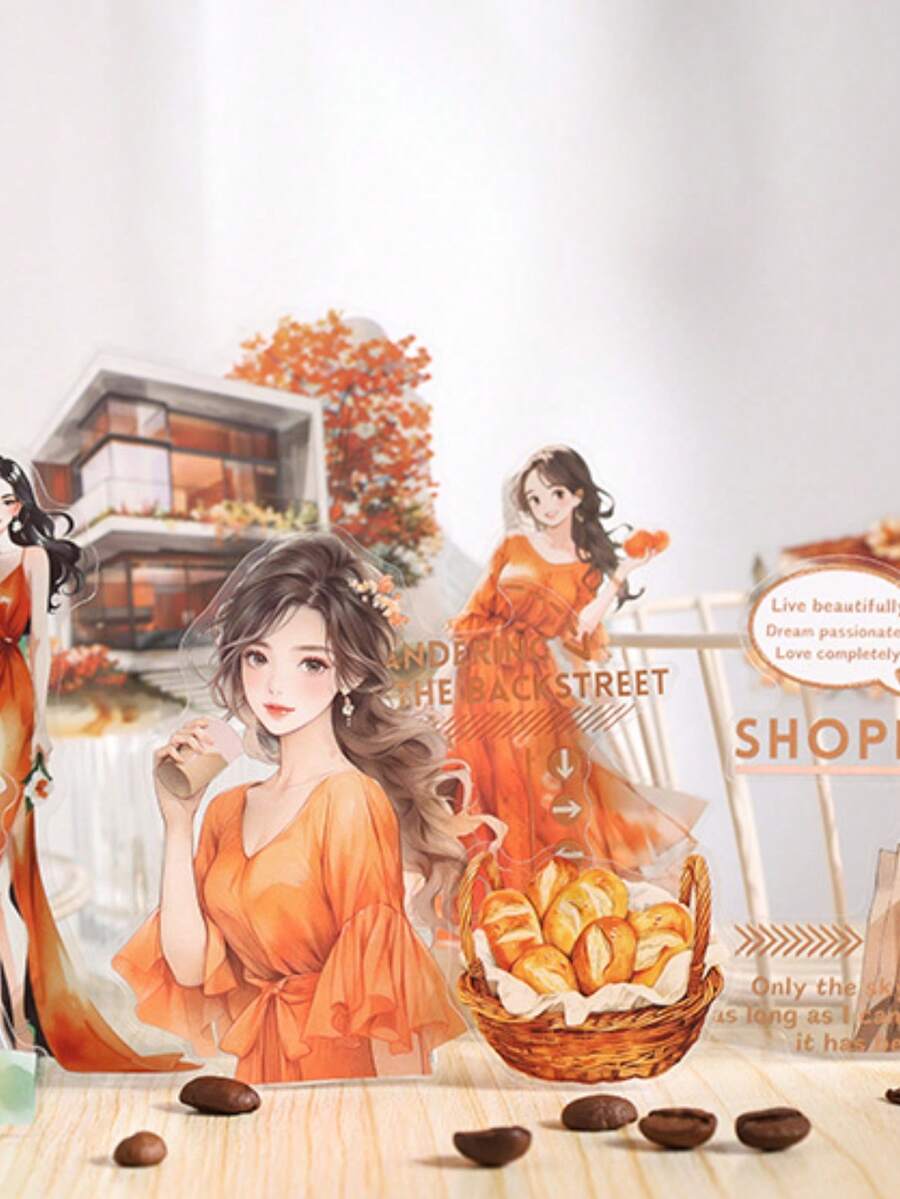 10Piece Elegant Phantom Series PET Waterproof Adhesive Decal Set