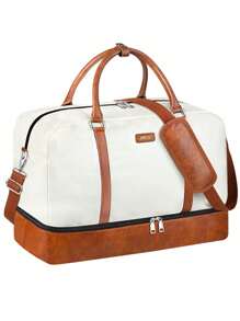 Túi đựng đồ tập thể dục di động dung tích lớn có ngăn đựng giày, Túi du lịch cuối tuần, Túi du lịch qua đêm di động, Túi xách tay công tác, Túi ngoài trời Túi đựng đồ du lịch Trang phục du lịch Sân bay Du lịch Ngày lễ Tạ ơn Quà tặng Cảm ơn Túi du lịch Túi xách Túi tập thể dục Túi vải Túi du lịch cuối tuần Túi hành lý Túi qua đêm Túi xách tay Túi đựng quần áo Trang phục du lịch Sân bay - Màu be - Xem 1