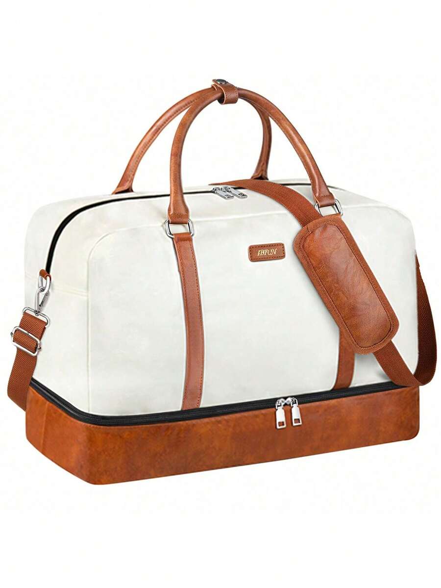 Túi đựng đồ tập thể dục di động dung tích lớn có ngăn đựng giày, Túi du lịch cuối tuần, Túi du lịch qua đêm di động, Túi xách tay công tác, Túi ngoài trời Túi đựng đồ du lịch Trang phục du lịch Sân bay Du lịch Ngày lễ Tạ ơn Quà tặng Cảm ơn Túi du lịch Túi xách Túi tập thể dục Túi vải Túi du lịch cuối tuần Túi hành lý Túi qua đêm Túi xách tay Túi đựng quần áo Trang phục du lịch Sân bay - Màu be - Xem 1