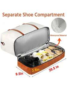 Túi đựng đồ tập thể dục di động dung tích lớn có ngăn đựng giày, Túi du lịch cuối tuần, Túi du lịch qua đêm di động, Túi xách tay công tác, Túi ngoài trời Túi đựng đồ du lịch Trang phục du lịch Sân bay Du lịch Ngày lễ Tạ ơn Quà tặng Cảm ơn Túi du lịch Túi xách Túi tập thể dục Túi vải Túi du lịch cuối tuần Túi hành lý Túi qua đêm Túi xách tay Túi đựng quần áo Trang phục du lịch Sân bay - Màu be - Xem 4