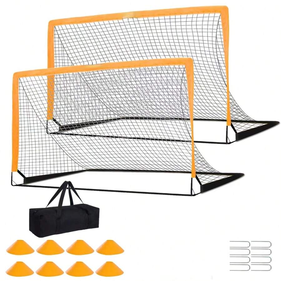 6ft X 4ft 2In1 Portable Pop Up Soccer Goal Net, Backyard Soccer