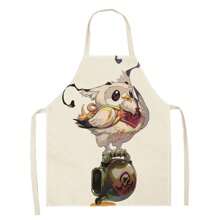 1PC Funny Chicks And Cute Animals 3D Pattern Linen Apron For Home Cooking, Kitchen Wear, And Cooking Enthusiasts - Multicolor - View 5