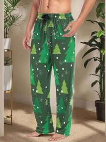 Quần dài thường ngày in họa tiết rừng Giáng sinh cho nam, Thu/Đông - Nhiều màu - Xem 3