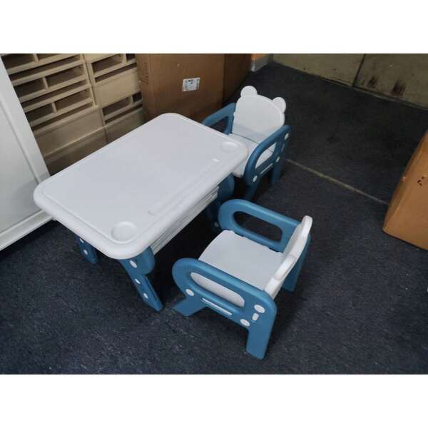 Table Chairs Set, Table And 2 Chairs Set, Table Chairs Set With Large Built-In Storage Shelf, Dinner Table