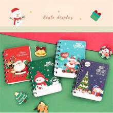 Set Of 4 A7 Notebooks + 4 10-In-1 Multicolor Ballpoint Pens, Christmas Gift Exchange, 80-Page Bound Christmas-Themed Notebooks, Portable Pocket Notebooks, Office Supplies, Student Gift, Christmas Present,Xmas Gifts Kids,Pen Set,Kids Toy,Christmas Decor,Christmas Gifts Students,Christmas Goodies,Christmas Presents For Children,Office Supplies Set,Girls Notebook,Back To School