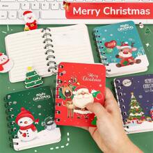 Set Of 4 A7 Notebooks + 4 10-In-1 Multicolor Ballpoint Pens, Christmas Gift Exchange, 80-Page Bound Christmas-Themed Notebooks, Portable Pocket Notebooks, Office Supplies, Student Gift, Christmas Present,Xmas Gifts Kids,Pen Set,Kids Toy,Christmas Decor,Christmas Gifts Students,Christmas Goodies,Christmas Presents For Children,Office Supplies Set,Girls Notebook,Back To School