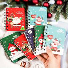Set Of 4 A7 Notebooks + 4 10-In-1 Multicolor Ballpoint Pens, Christmas Gift Exchange, 80-Page Bound Christmas-Themed Notebooks, Portable Pocket Notebooks, Office Supplies, Student Gift, Christmas Present,Xmas Gifts Kids,Pen Set,Kids Toy,Christmas Decor,Christmas Gifts Students,Christmas Goodies,Christmas Presents For Children,Office Supplies Set,Girls Notebook,Back To School