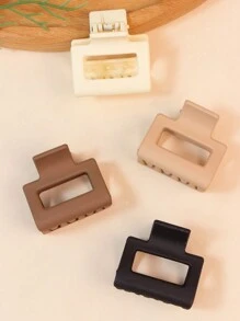 4/8pcs Brown All-Match 4cm Small Hair Clips, Versatile Simple Hair Claws For Daily Use, School Stuff, Hair Accessories - Multicolor - View 9