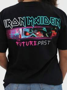 IRON MAID T-Shirt Unisex 100% Cotton Streetwear New Release Shipping Various Colors!! - 黑色 - 查看 2