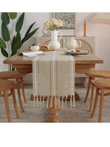 1 chiếc khăn trải bàn màu trơn hiện đại thanh lịch - Trang trí nhà bếp thời trang với điểm nhấn tua rua - Bền và dễ chăm sóc cho bàn ăn & tăng tính thẩm mỹ cho phòng - Nhiều màu - Xem 7