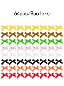 64/32pcs Women Colorful Ribbon Bow Hair Clips, Sweet Silk Mini Hair Pins, Elegant Princess Barrettes, Cute Mini Hair Accessories, Suitable For Daily Use