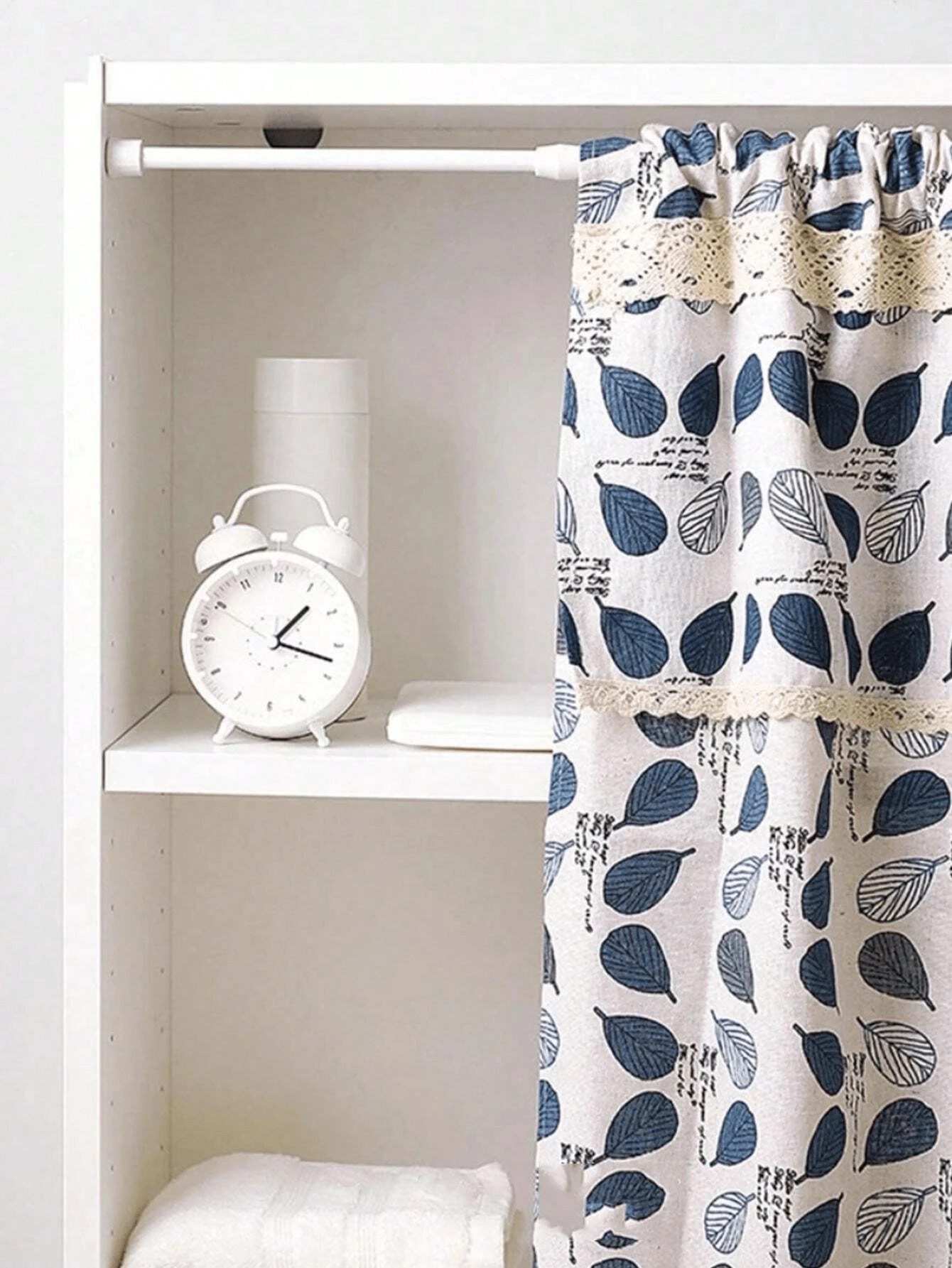 1pc NonDrill Expandable Curtain Rod Clothes Hanger Storage Rack