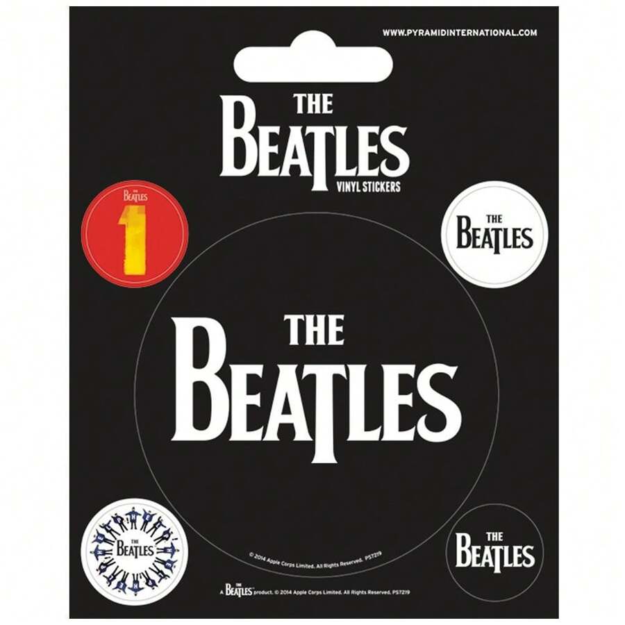The Beatles Stickers Set - 100% Vinyl - (TA6042) - Black and White - View 1