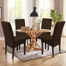 1 szt./4 szt./6 szt. 6 szt. pokrowców na krzesła do jadalni, bardzo elastyczny zdejmowany zmywalny pokrowiec na krzesło na przyjęcie domowe, hotel, wesele, jednolity kolor szczotkowany i bardzo elastyczny pokrowiec na krzesło, zestaw 6 pokrowców na krzesła do jadalni, elastyczny jednolity kolor pokrowców na krzesła Parsons Spandex zdejmowany zmywalny pokrowiec na krzesło kuchenne