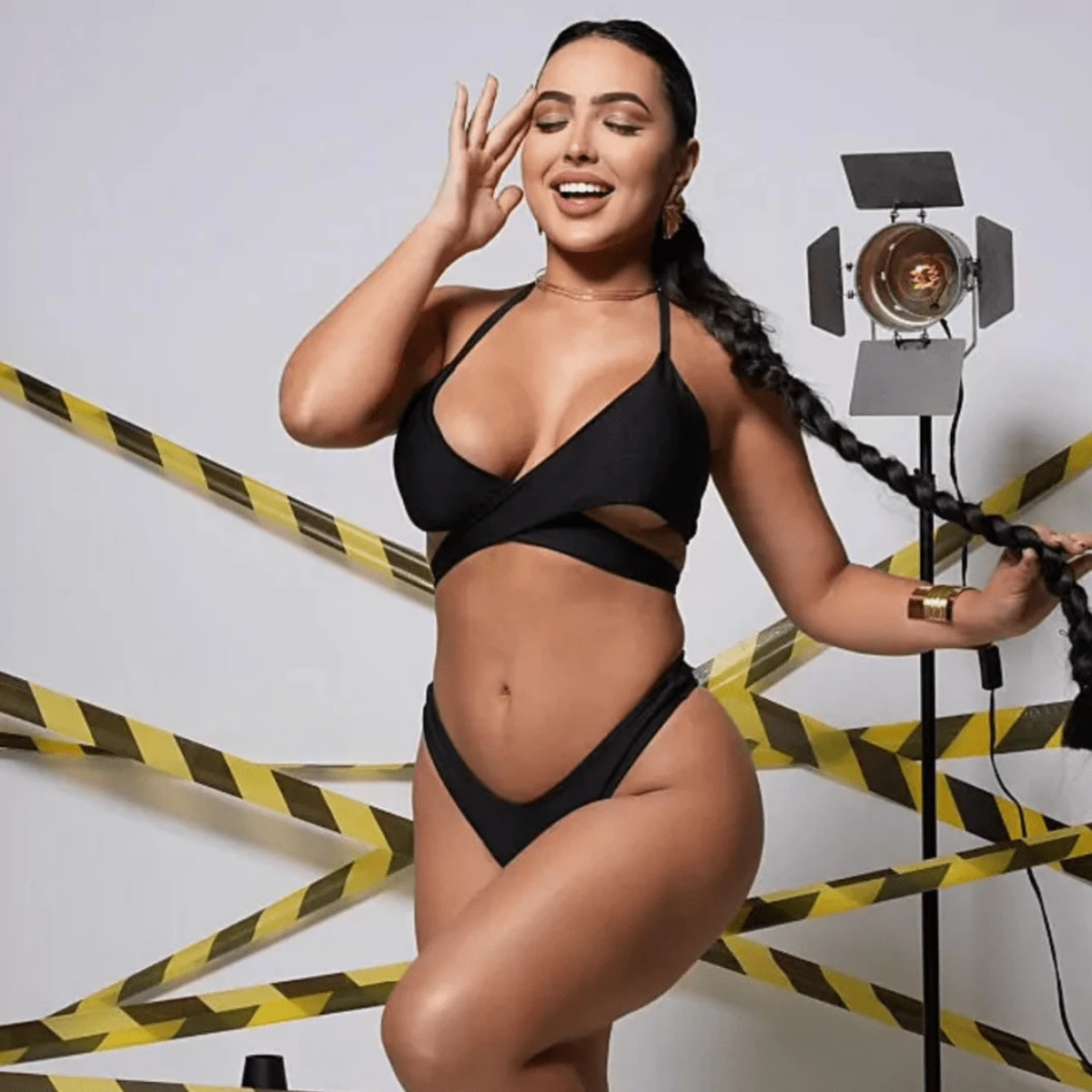 Cancún Hang-Gliding Bikini With Great Support Ribbed Fabric With Padded Bra - Beachwear, Summer - màu đen - Xem 1