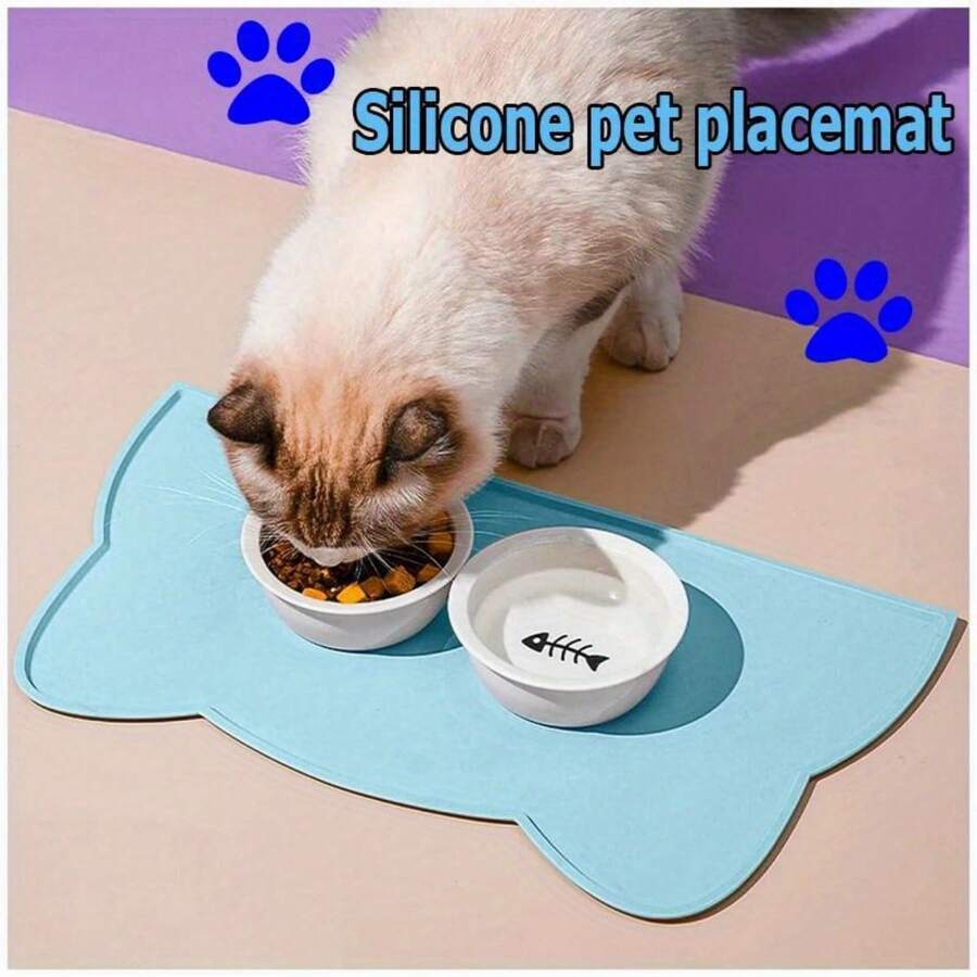 Silicone Pet Feeding Dog Cat Bowl Food Mat NonStick Waterproof Pet