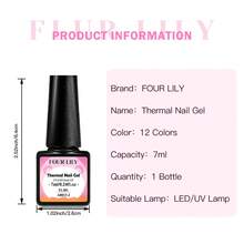 FOUR LILY 6Pcs/Set Temperature Color Changing Gel Nail All For Manicure Semi Permanent Soak Off Thermal Nail Art Gel Varnish - Multicolor - View 5