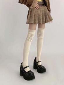 1 双秋冬过膝过膝袜，女士休闲舞蹈瑜伽日常穿着 - 彩色 - 查看 4