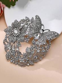 Luxury Vintage Brooch - Sparkling Crystal Butterfly & Flower Design, Personalized Elegant Jewelry, Suitable For Daily Wear And Party Outfits, Graceful Decorative Accessory, Gift For Valentine's Day, Mother's Day - Butterfly Wreath - View 8