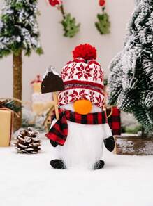 1 Pc Thanksgiving Fur Ball Hat Penguin Dwarf Holding Shovel Broom Gnome Dwarf Decoration Couple Christmas Decoration Supplies Christmas Snowman Ornaments Christmas Knitted Hat Rudolph Decoration. Cloth Decoration Living Room Restaurant Desktop Festive Atmosphere Ornaments Home Decoration Best Gifts Birthday Christmas Decorations Room Decor