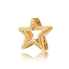 1 件镂空金色油滴星心花双心爱心圆形串珠爱心锁，DIY 手链项链配件 - 金黃色 - 查看 13