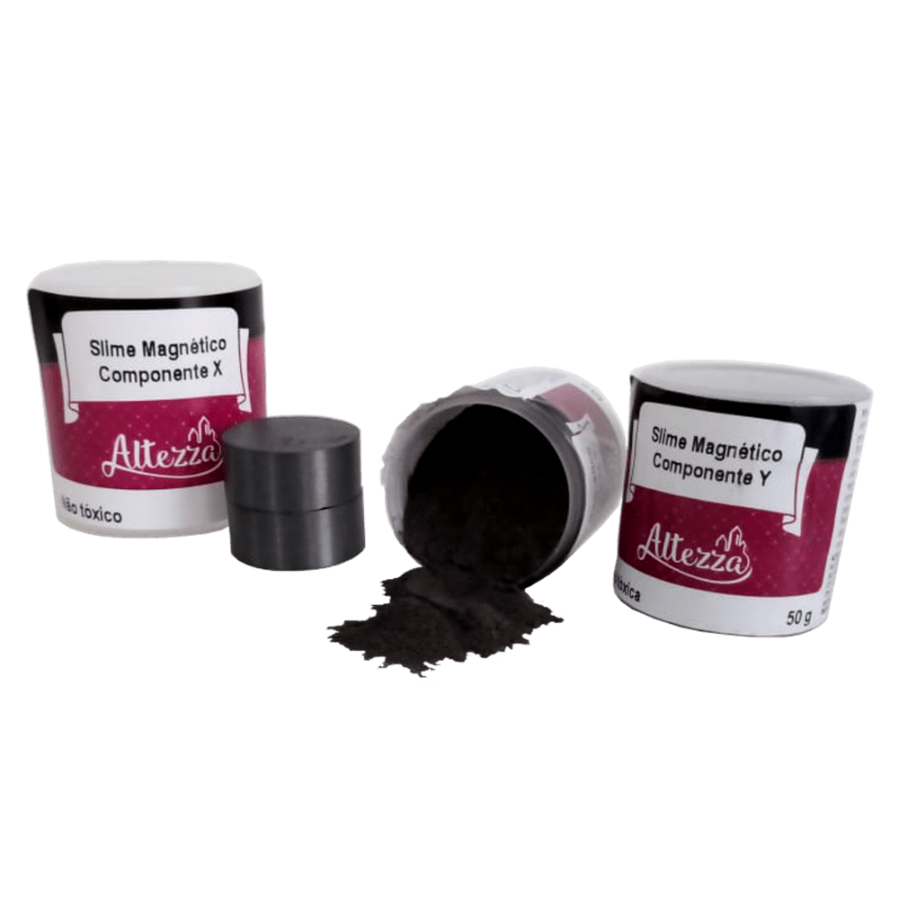 Combo Para Slime Magnético Componente X e Y (1 Pote de Cada) - Diy Slime Diversão Ferias Sensorial Colorido Presente Clear Fluffy Massinha Meleca Geleca Altezza