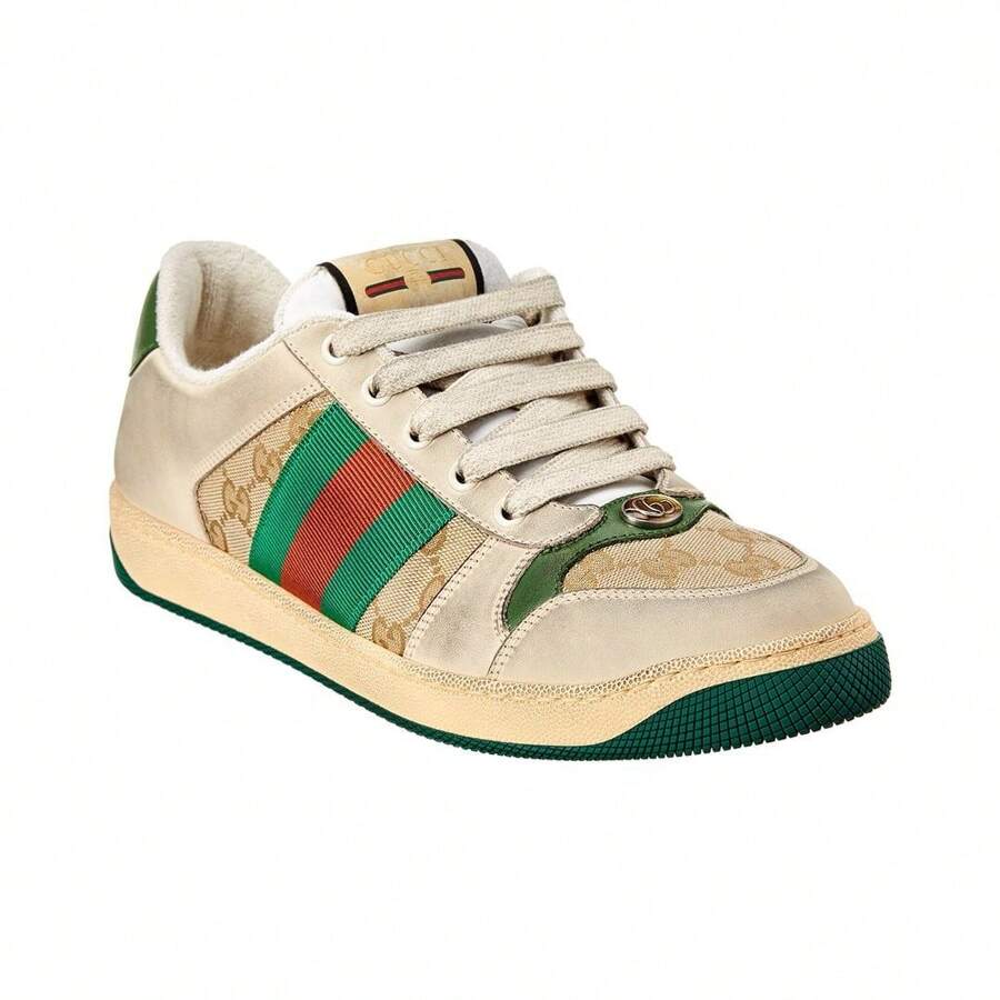 Gucci Screener GG Canvas & Suede Sneaker - White - View 1
