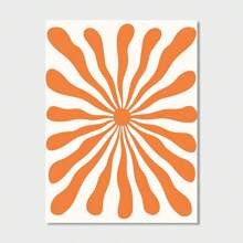 1幅帆布海报，现代艺术，抽象橙色波浪日落艺术海报帆布画，卧室、客厅、走廊的理想礼物，墙面艺术，墙面装饰，秋季装饰，房间装饰，无框 - 彩色 - 查看 14