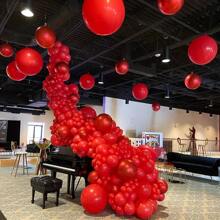 12 Inch Red Latex Balloons, Suitable For Forest Theme Decoration, Wedding, Birthday, Anniversary, Holiday, Christmas Indoor Party Supplies