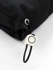 1pc Thick And Warm Jacket, Suitable For Outdoor And Urban Commuting In The Cold Winter, Warm And Fashionable For Daily Wear - Black - View 6