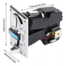 Monedero Aceptador Electrónico Multimonedas Maquina Arcade - Plateado - Ver 4