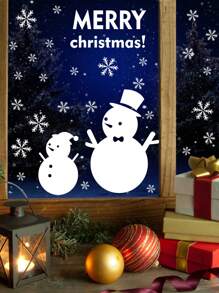 Christmas Window Clings, Snowman Window Decals, Christmas Glass Window Stickers, Winter Holiday Decoration - Multicolor - View 10