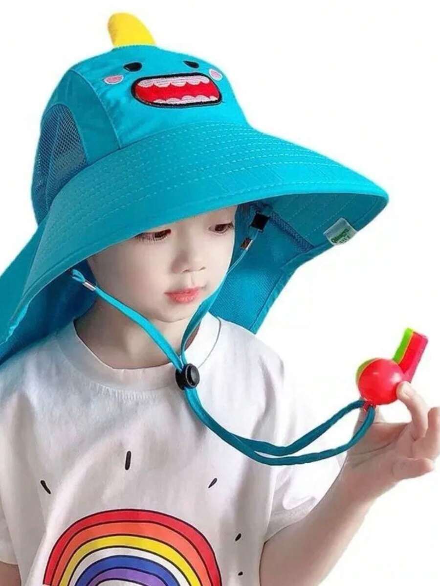 Bucket Hat For Kids Beach Pool Travel Sun Protection UV50+ - Celeste - Ver 1