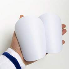 1 Paio Di Parastinchi Da Calcio Di Colore Bianco Mini, Accessori Di Protezione Delle Gambe Per Il Calcio