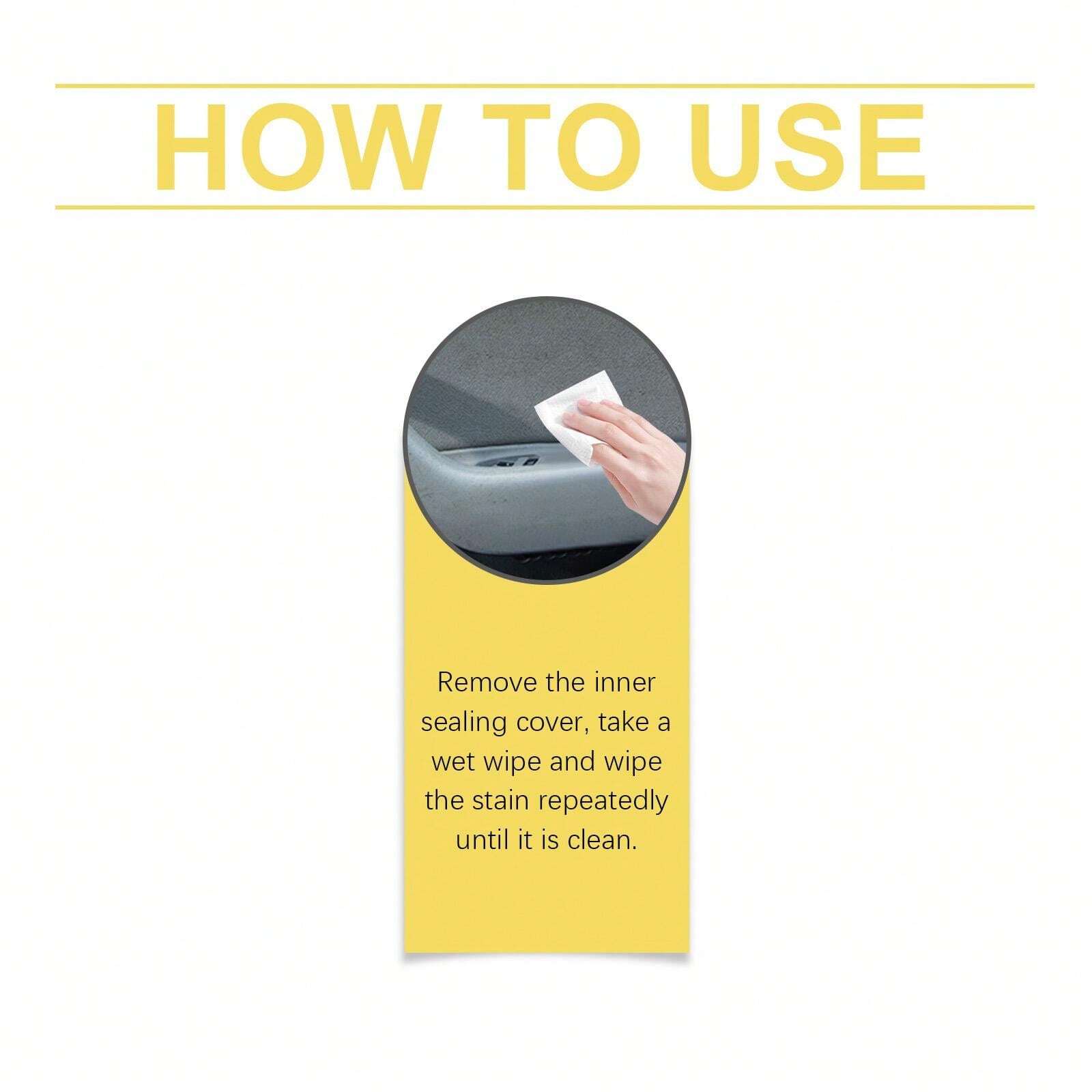 Car Interior Cleaning Wet Wipes Effectively Removes Stains, Cleans