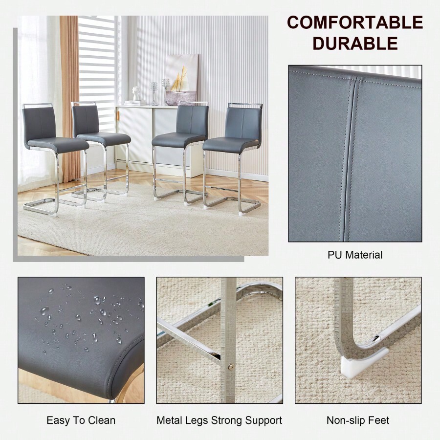 Table And Chair Set. A Rectangular Glass Dining Table With A 0.4Inch