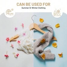 Lux Decor Premium Wooden Clothes Hanger Set – 20 Or 30-Pack Natural Finish Coat Hangers – Smooth, Non-Slip Design (9.25" X 17.5") – Space-Saving Closet Hangers – Ideal For Down Jackets, Skirts, Homes & Hotels – Perfect For Refreshing Your Wardrobe This Spring