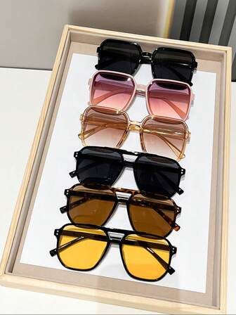 6 Packs Classic Retro Style Eyeglasses, Suitable For Outdoor, Beach, Driving, Travel