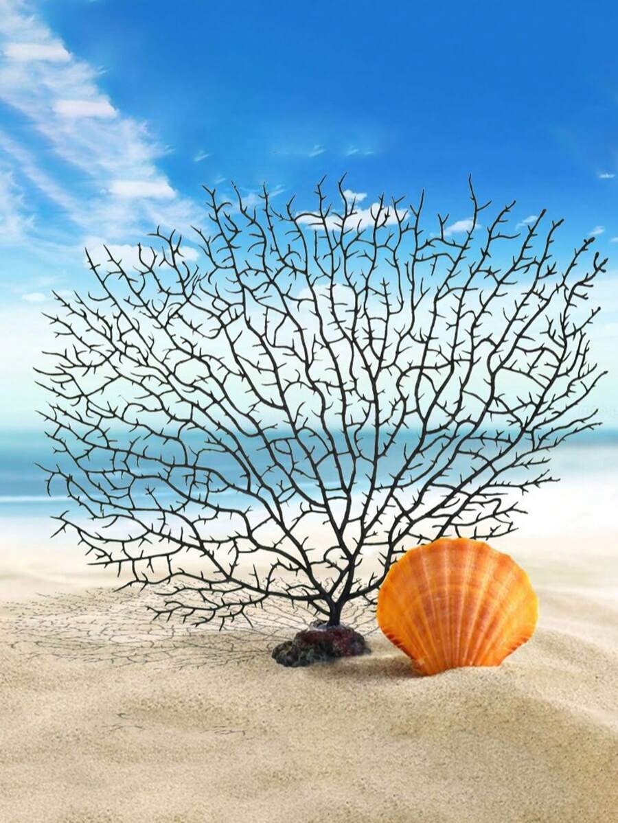 1pc Artificial Coral Tree Decor For Aquarium, Fake Underwater Plant For