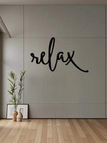 1件“放松”励志黑色金属墙饰 - 现代浴室装饰标牌 - 悬挂式浴室装饰 - 壁挂式铁艺雕塑，家居装饰点缀，房间装饰，墙面艺术礼物，生日和毕业礼物 - 彩色 - 查看 8