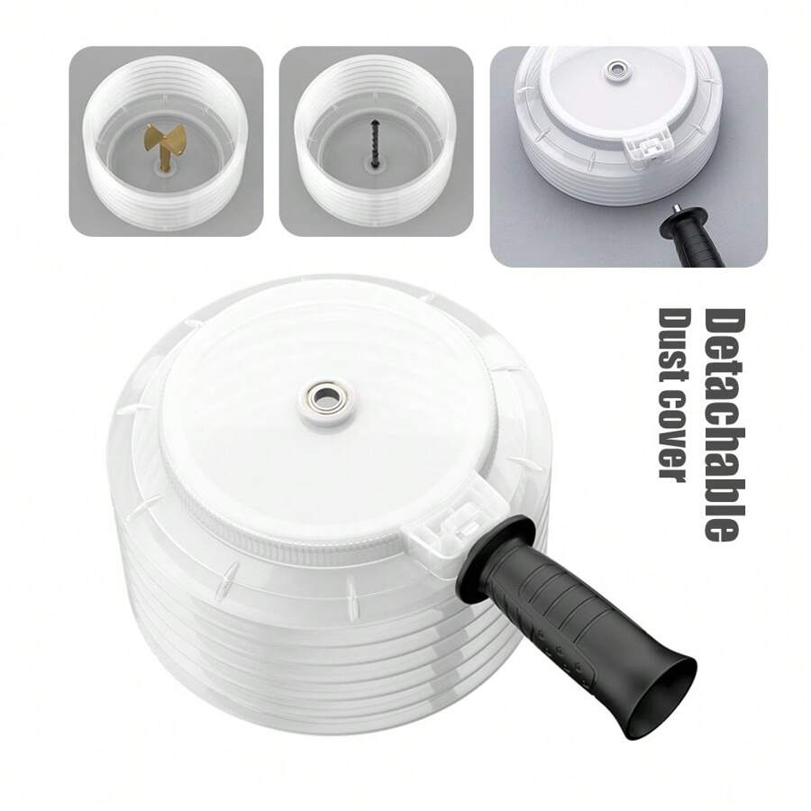 shensen 1 件/1 套电锤钻头集尘器开孔器集尘罩防尘孔锯钻头盖手动工具 - 白色 - 查看 1