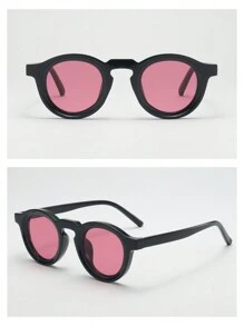 1 pereche ochelari de soare unisex vintage cu ramă rotundă minimalistă (potriviți pentru condus, călătorii, vacanță, activități casual în aer liber, utilizare zilnică) pentru vacanță de vară la plajă, în aer liber, călătorii