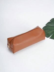 حقيبة أقلام قابلة للتخصيص - قطعة واحدة حقيبة قلم للقرطاسية، مقبض سحاب حقيبة صغيرة من الجلد، للأقلام والأقلام الرصاص والصبغات ومستحضرات التجميل، ل- العملات المعدنية، لمسات بوهيمية