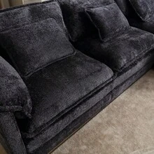 Modern Large Boucle Fabric L-Shape Sectional Chenille Fabric, Movable Pedals, Detachable Armrests, Oversized Three-Seat Sofa