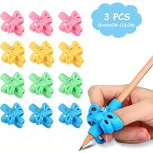Pencil Grip, Handwriting Posture Correction Holder, Ergonomic Writing 3-Pack: Blue, Green, Orange), Suitable For Office, School, Drawing, Markers, Stationery, Universal Writing Training Tools, Professional Supplies For Learning And Work, Back To School, Gift For All Ages