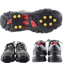 1/2 pièce(s) Crampons d'escalade à 10 dents, antidérapants, Crampons d'alpinisme unisexes pour bottes, Crampons à neige pour marche et randonnée