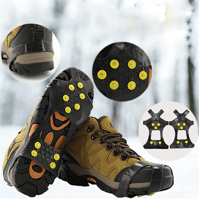 1/2 PCS 10 Teeth Climbing Crampons Anti-Slip Mountaineering Cleats Unisex Boots Snow Cleats Walking Hiking Accessories