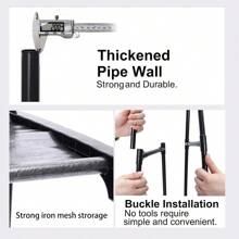 Bedroom Coat Rack Multi-Function Removable Clothes Rack For Hanging In Bedroom With Wheels Triangular Coat Rack - สีดำ - ดู 2