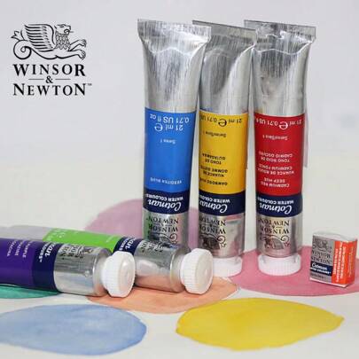 1 Pc Winsor&Newton Tubular Watercolor Cottan Series 8ml/5ml/21ml/Half A Solid Piece Of Pigment Transparent Watercolor Pigment Suitable For Novice Students To Draw