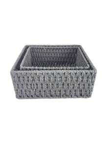 Cestino intrecciato da cucina, cestino intrecciato in corda di carta non foderato, adatto per soggiorno, camera da letto, contenitore giocattoli per bambini, cestino da tavolo, cucina, accessori da cucina, utensili da cucina, organizer da cucina, organizer per il trucco, articoli da matrimonio, decorazioni floreali, accessori per la casa, tavolo, decorazioni per la casa, organizzazione e stoccaggio per la casa, decorazione per la stanza, decorazione camera da letto, cestini intrecciati boho geometrici, portavasi in legno e rattan, supporti per piante naturali misti in corda per spazi esterni con atmosfera costiera